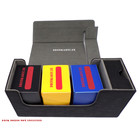 Docsmagic.de Premium Magnetic Tray Long Box Black Small - Card Deck Storage - Kartenbox Aufbewahrung Transport Schwarz