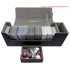 Docsmagic.de Premium Magnetic Tray Long Box Black Medium - Card Deck Storage - Kartenbox Aufbewahrung Transport Schwarz