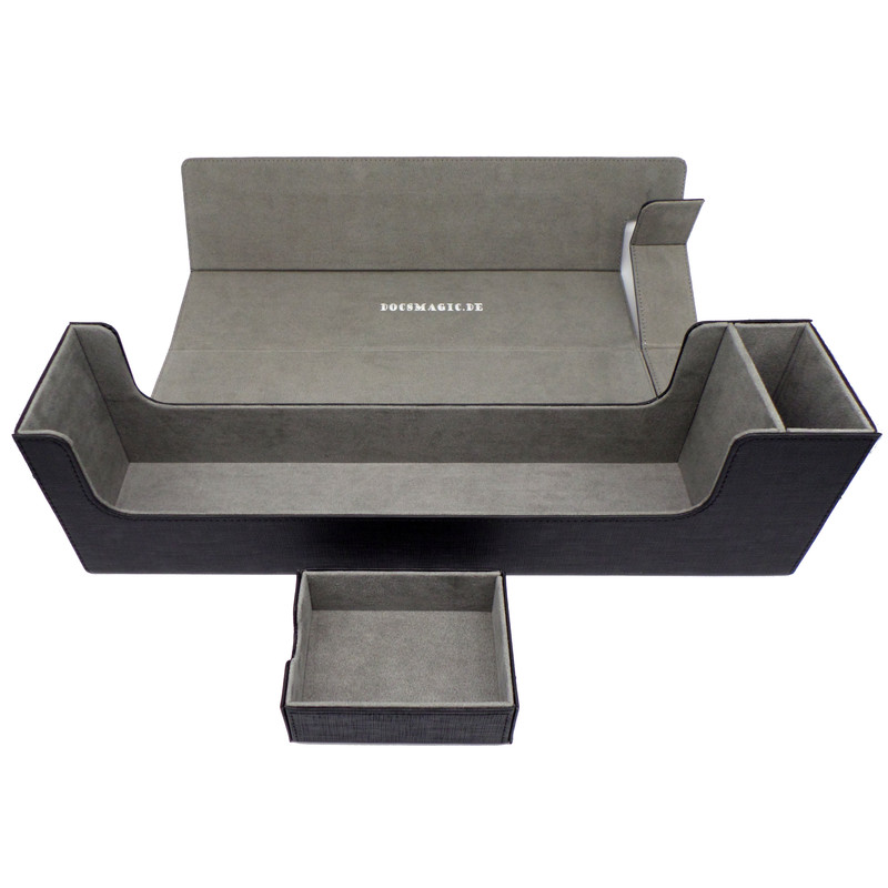 Black Docsmagic.de Premium Magnetic Flip Box Deck Divider 100 MTG PKM YGO 