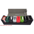 Docsmagic.de Premium Magnetic Tray Long Box Black Large - Card Deck Storage - Kartenbox Aufbewahrung Transport Schwarz