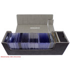 Docsmagic.de Premium Magnetic Tray Long Box Black Medium + 3 Flip Boxes - Schwarz