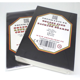 100 Docsmagic.de Golden Size Resealable Comic Bags + Backing Boards - Combo Pack 193 x 266 mm