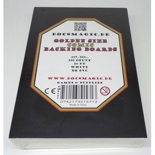 100 Docsmagic.de  Golden Size Comic Backing Boards - 189 x 266 mm - 24pt White - Rückwände - Weiß