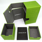 Docsmagic.de Premium Magnetic Tray Box (80) Light Green + Deck Divider - MTG - PKM - YGO - Kartenbox Hellgrün