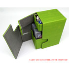 Docsmagic.de Premium Magnetic Tray Box (80) Light Green + Deck Divider - MTG - PKM - YGO - Kartenbox Hellgrün