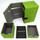 Docsmagic.de Premium Magnetic Tray Box (80) Light Green + Deck Divider - MTG - PKM - YGO - Kartenbox Hellgrün