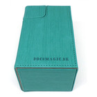Docsmagic.de Premium Magnetic Tray Box (80) Mint + Deck Divider - MTG - PKM - YGO - Kartenbox Aqua
