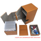 Docsmagic.de Premium Magnetic Tray Box (80) Gold + Deck Divider - MTG - PKM - YGO - Kartenbox Gold
