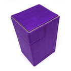 Docsmagic.de Premium Magnetic Tray Box (80) Purple + Deck Divider - MTG - PKM - YGO - Kartenbox Lila