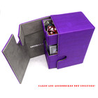 Docsmagic.de Premium Magnetic Tray Box (80) Purple + Deck Divider - MTG - PKM - YGO - Kartenbox Lila