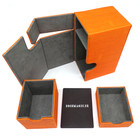 Docsmagic.de Premium Magnetic Tray Box (80) Orange + Deck Divider - MTG - PKM - YGO - Kartenbox Orange