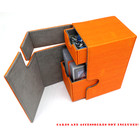 Docsmagic.de Premium Magnetic Tray Box (80) Orange + Deck Divider - MTG - PKM - YGO - Kartenbox Orange