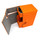 Docsmagic.de Premium Magnetic Tray Box (80) Orange + Deck Divider - MTG - PKM - YGO - Kartenbox Orange