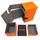Docsmagic.de Premium Magnetic Tray Box (80) Orange + Deck Divider - MTG - PKM - YGO - Kartenbox Orange