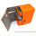 Docsmagic.de Premium Magnetic Tray Box (80) Orange + Deck Divider - MTG - PKM - YGO - Kartenbox Orange