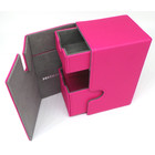 Docsmagic.de Premium Magnetic Tray Box (80) Pink + Deck Divider - MTG - PKM - YGO - Kartenbox Rosa