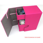 Docsmagic.de Premium Magnetic Tray Box (80) Pink + Deck Divider - MTG - PKM - YGO - Kartenbox Rosa
