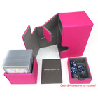 Docsmagic.de Premium Magnetic Tray Box (80) Pink + Deck Divider - MTG - PKM - YGO - Kartenbox Rosa
