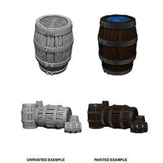 Dungeons & Dragons WizKids: Deep Cuts Unpainted Miniatures: Barrel & Pile of Barrels
