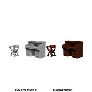 Dungeons & Dragons WizKids: Deep Cuts Unpainted Miniatures: Desk & Chair