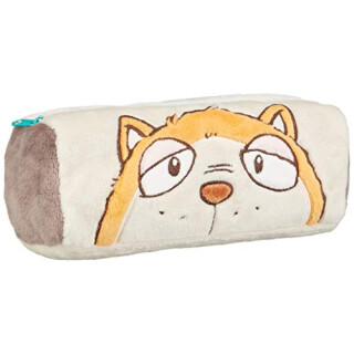 Nici 39041 Schlampermäppchen Plüsch, beige/grau/orange