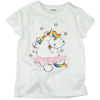 Pummeleinhorn - Shirt Bedruckt mit Tüll-Applikation, Gr. 122/128