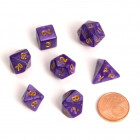 Blackfire Dice - Fairy Dice RPG Set - Marbled Purple (7...