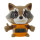 BulbBotz 2021357 Marvel Guardians of the Galaxy 2 Rocket Raccoon Kinder-Wecker mit Nachtlicht und typischem Geräusch , braun/orange, Kunststoff , 14 cm hoch , LCD-Display , Junge/ Mädchen , offiziell