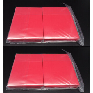 2 x 100 Docsmagic.de Double Mat Red Card Sleeves Standard Size 66 x 91 - Rot - Kartenhüllen - PKM MTG