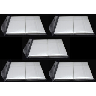 5 x 100 Docsmagic.de Double Mat White Card Sleeves Standard Size 66 x 91 - Weiss - Kartenhüllen - PKM MTG