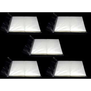 5 x 100 Docsmagic.de Double Mat Clear Card Sleeves Standard Size 66 x 91 - Klar Durchsichtig - Kartenhüllen - PKM MTG