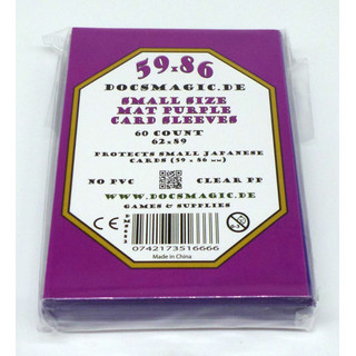 60 Docsmagic.de Mat Purple Card Sleeves Small Size 62 x 89 - Lila - Mini Kartenhüllen - YGO
