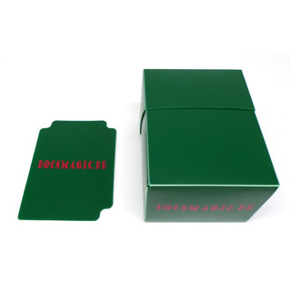 Docsmagic.de Deck Box Full + 100 Double Mat Green Sleeves Standard - Kartenbox & Kartenhüllen Grün - PKM MTG