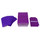 Docsmagic.de Deck Box Full + 100 Double Mat Purple Sleeves Standard - Kartenbox & Kartenhüllen Lila - PKM MTG