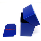 Docsmagic.de Deck Box Full + 60 Double Mat Blue Sleeves Small Size - Kartenbox & Kartenhüllen Blau - YGO