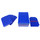 Docsmagic.de Deck Box Full + 60 Double Mat Blue Sleeves Small Size - Kartenbox & Kartenhüllen Blau - YGO