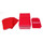 Docsmagic.de Deck Box Full + 60 Double Mat Red Sleeves Small Size - Kartenbox & Kartenhüllen Rot - YGO