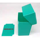 Docsmagic.de Deck Box Full + 60 Double Mat Mint Sleeves Small Size - Kartenbox & Kartenhüllen Aqua - YGO