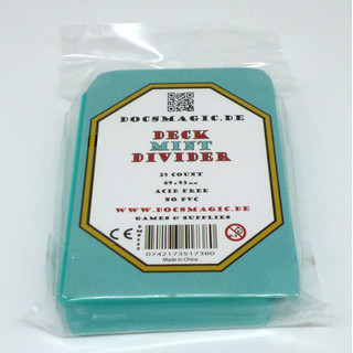 25 Docsmagic.de Trading Card Deck Divider Mint - Kartentrenner Aqua - MTG PKM YGO