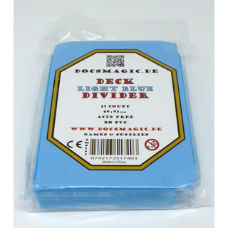 25 Docsmagic.de Trading Card Deck Divider Light Blue - Kartentrenner Hellblau - MTG PKM YGO
