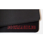 Docsmagic.de Premium Playmat + Tube Big Transparent Black - 60 x 34 cm - Spielmatte + Transportrolle Schwarz