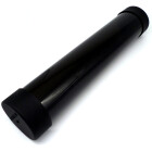 Docsmagic.de Premium Playmat + Tube Big Transparent Black - 60 x 34 cm - Spielmatte + Transportrolle Schwarz