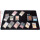 Docsmagic.de Premium Playmat + Tube Big Transparent Black - 60 x 34 cm - Spielmatte + Transportrolle Schwarz