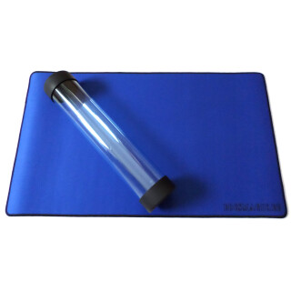 Docsmagic.de Premium Playmat + Tube Big Transparent Blue - 60 x 34 cm - Spielmatte + Transportrolle Blau