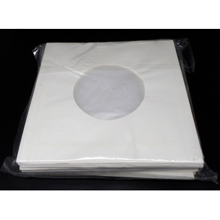 100 Docsmagic.de Polylined Paper Inner Sleeves for 7" 45rpm Vinyl Records White - Schallplatten Hüllen Weiss