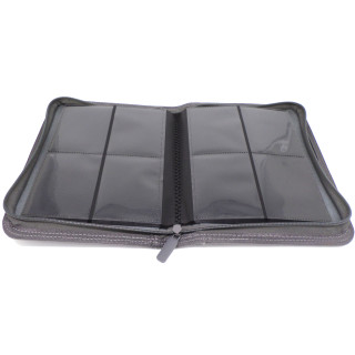Docsmagic.de Premium Pro-Player 4-Pocket Zip-Album Silver - 160 Card Binder - MTG - PKM - YGO - Reissverschluss Silber