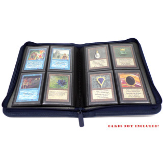 Docsmagic.de Premium Pro-Player 4-Pocket Zip-Album Dark Blue - 160 Card Binder - MTG - PKM - YGO - Reissverschluss Dunkelblau