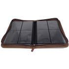 Docsmagic.de Premium Pro-Player 4-Pocket Zip-Album Brown - 160 Card Binder - MTG - PKM - YGO - Reissverschluss Braun