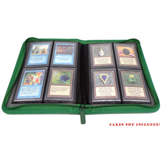 Docsmagic.de Premium Pro-Player 4-Pocket Zip-Album Dark Green - 160 Card Binder - MTG - PKM - YGO - Reissverschluss Dunkelgrün