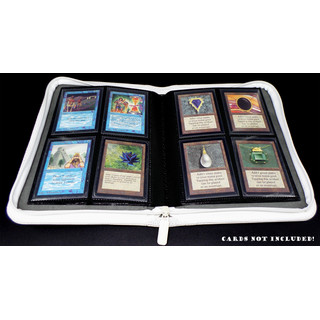 Docsmagic.de Premium Pro-Player 4-Pocket Zip-Album White - 160 Card Binder - MTG - PKM - YGO - Reissverschluss Weiss